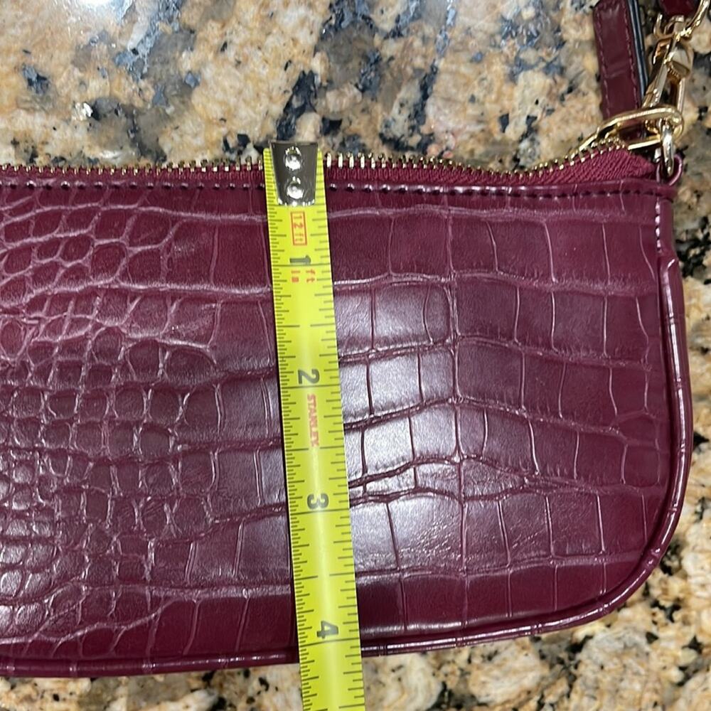 Expressions NYC Croc Print Mini Bag 3 in 1 Crossbody NWOT Purple - Picture 6 of 11